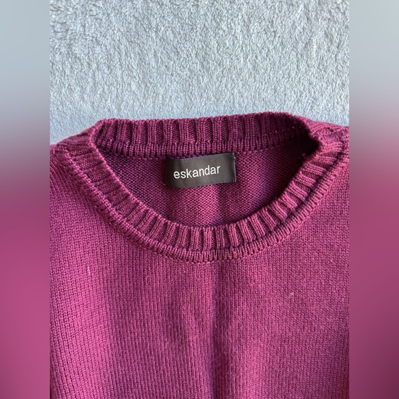 ESKANDAR oversized vest 100% merino wool like NEW sleeveless sweater - Picture 4 of 10